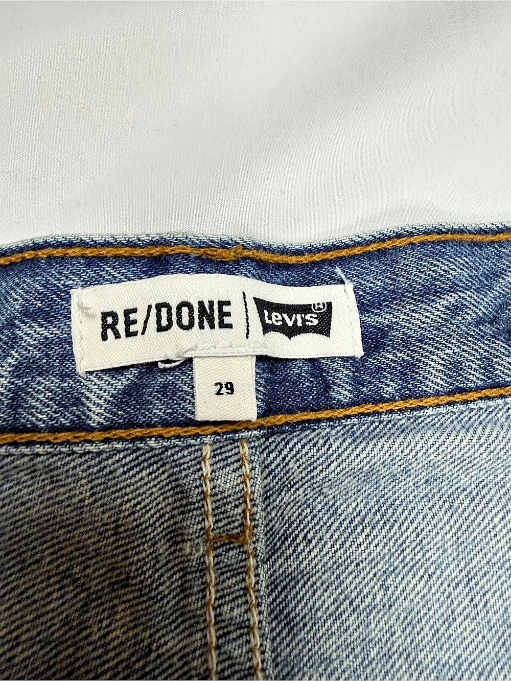 RE/DONE x Levi’s 501 High Rise Straight Leg Jeans Blue - Picture 3 of 8